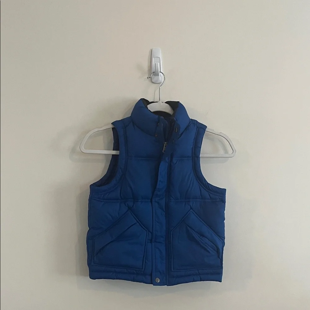 Gap Kids Blue Puffer Vest 4 5 XS Boys Unisex Winter Casual Everyday Fall cozy